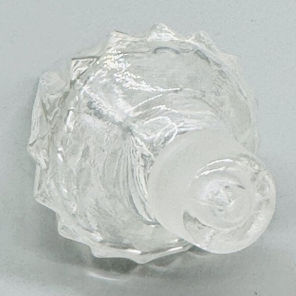 Pink Glass Hexagonal Perfume Bottle Clear Diamond Shaped Stopper Czech 5 inch - Picture 5 of 8